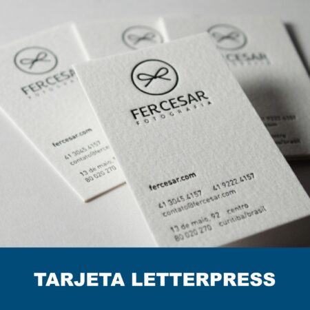 Tarjeta letterpress