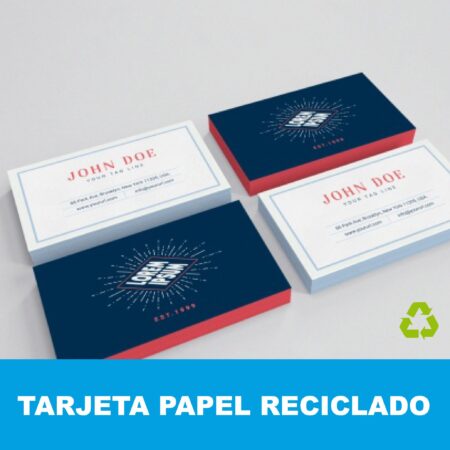 Tarjetas papel reciclado