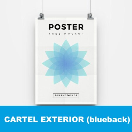 Cartel papel blueback