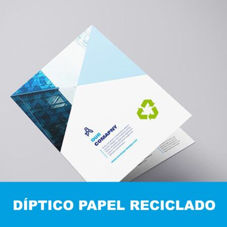 Díptico papel reciclado