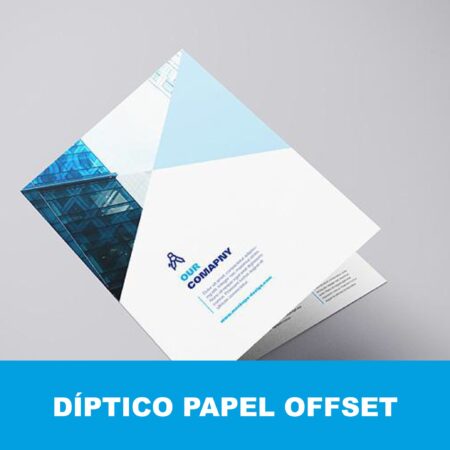 Díptico papel offset