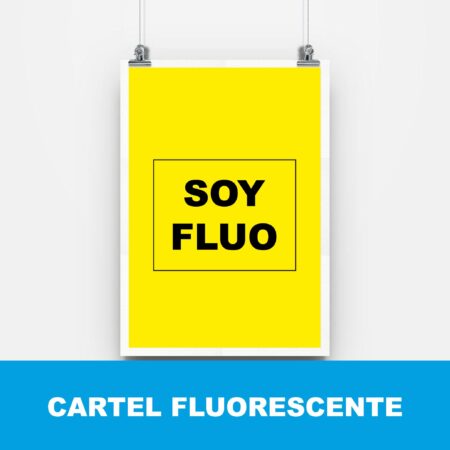 Cartel papel fluorescente