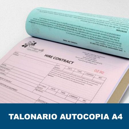 Talonarios autocopiativos encolados A4
