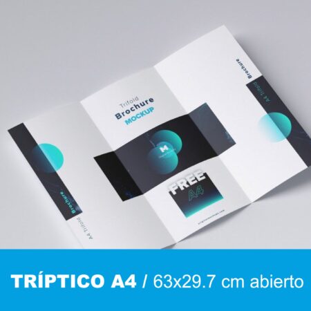Tríptico A4 formato cerrado
