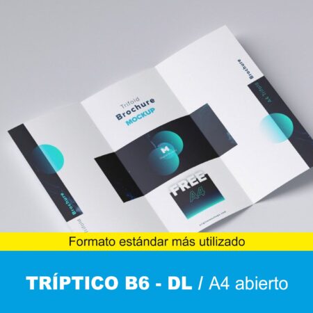 Tríptico B6 10x21 cm