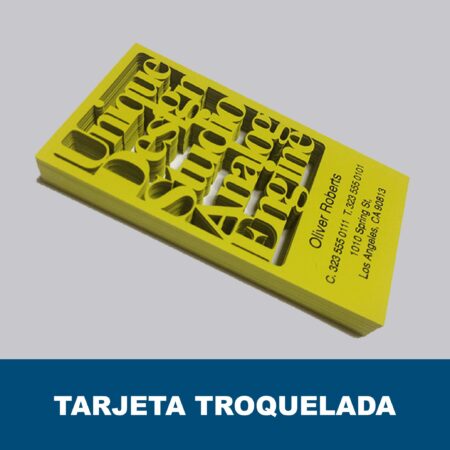 Tarjeta de visita troquelada