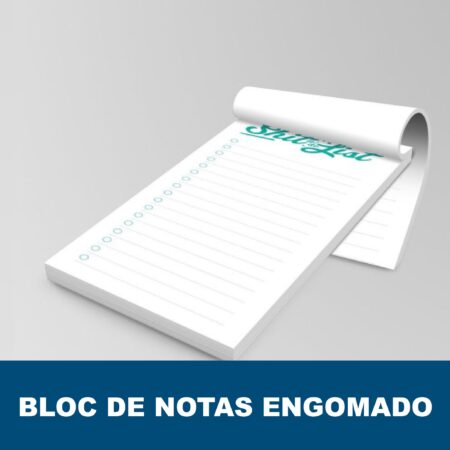 Bloc de notas con engomado