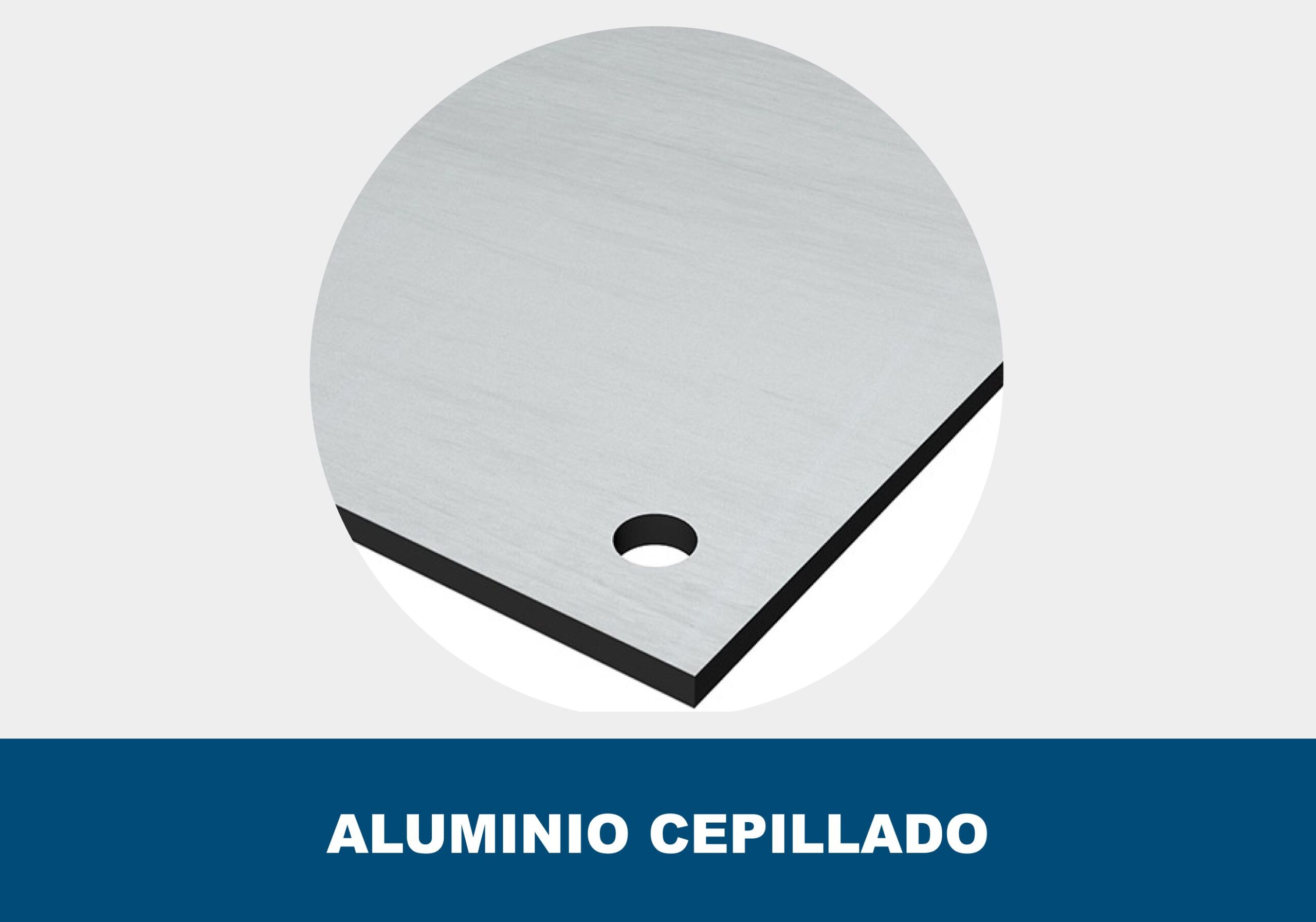 Placa aluminio cepillado