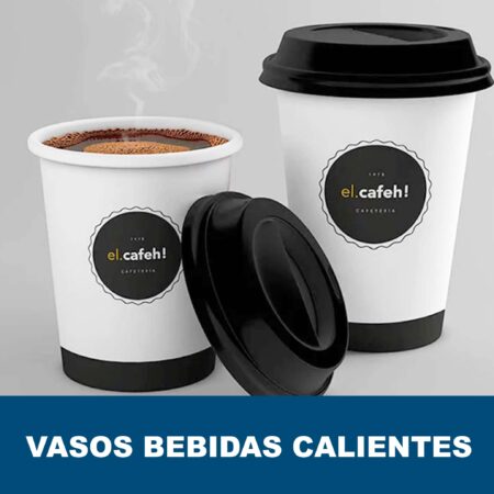 Vasos de cartón bebidas calientes