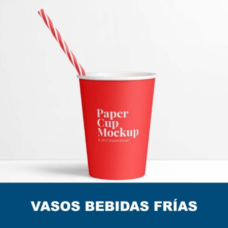 Vasos de cartón bebidas frías